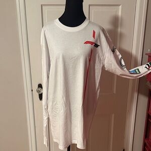 Formula 1 F 1 NWT Long Sleeve White Track Classic Tee Size Large
